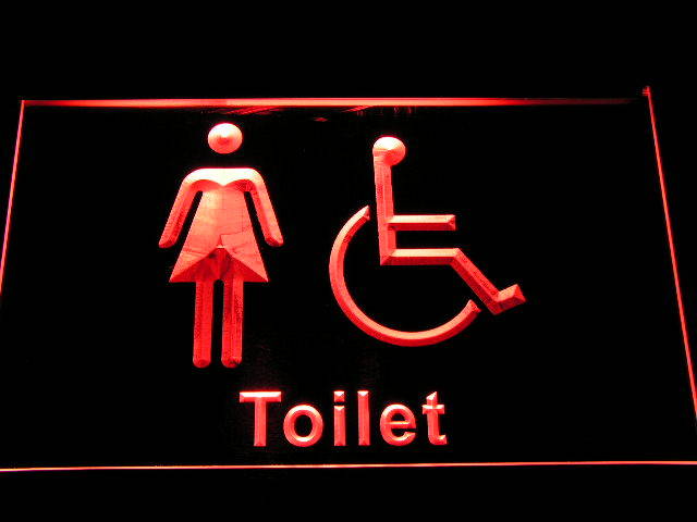 Disabled Wheelchair Handicap Accessible Women Restroom Toilet